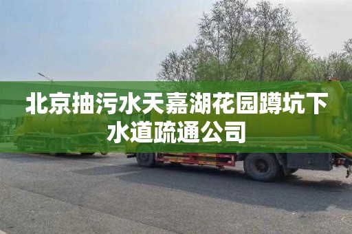 北京抽污水天嘉湖花园蹲坑下水道疏通公司
