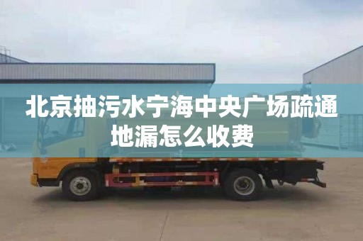 北京抽污水宁海中央广场疏通地漏怎么收费