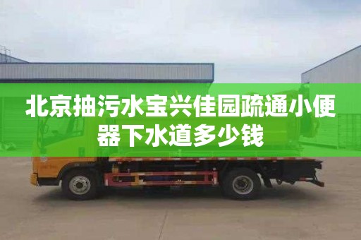 北京抽污水宝兴佳园疏通小便器下水道多少钱