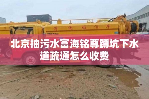 北京抽污水富海铭尊蹲坑下水道疏通怎么收费