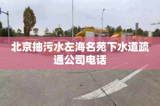 北京抽污水左海名苑下水道疏通公司电话