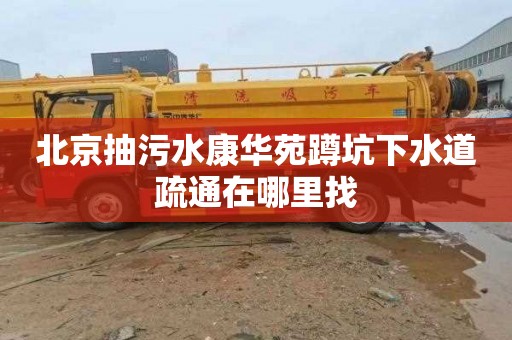 北京抽污水康华苑蹲坑下水道疏通在哪里找