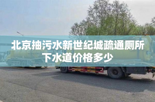 北京抽污水新世纪城疏通厕所下水道价格多少