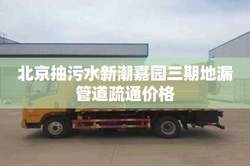 北京抽污水新潮嘉园三期地漏管道疏通价格