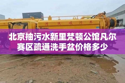 北京抽污水新里梵顿公馆凡尔赛区疏通洗手盆价格多少