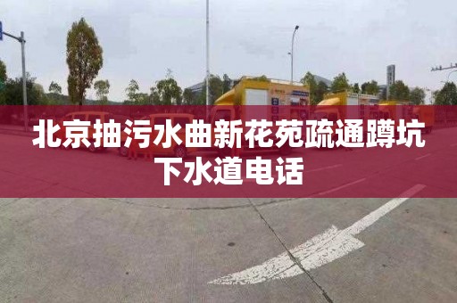 北京抽污水曲新花苑疏通蹲坑下水道电话