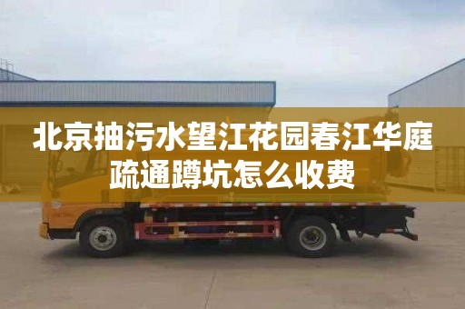 北京抽污水望江花园春江华庭疏通蹲坑怎么收费