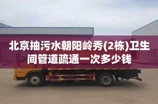 北京抽污水朝阳岭秀(2栋)卫生间管道疏通一次多少钱
