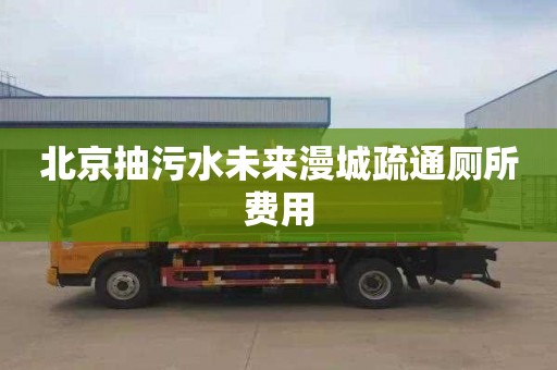 北京抽污水未来漫城疏通厕所费用