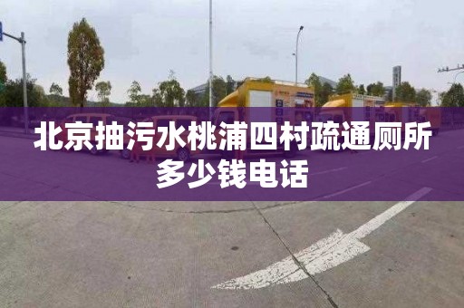北京抽污水桃浦四村疏通厕所多少钱电话