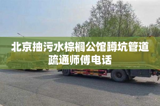北京抽污水棕榈公馆蹲坑管道疏通师傅电话