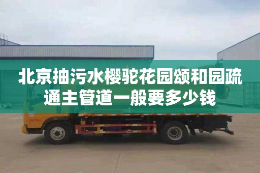 北京抽污水樱驼花园颂和园疏通主管道一般要多少钱