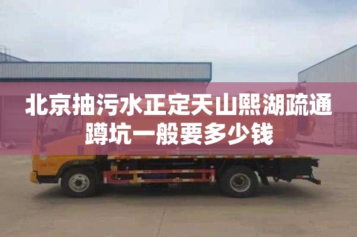 北京抽污水正定天山熙湖疏通蹲坑一般要多少钱