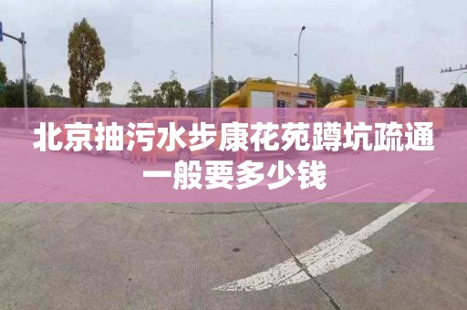 北京抽污水步康花苑蹲坑疏通一般要多少钱