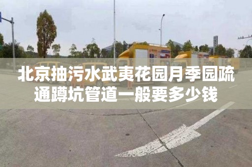 北京抽污水武夷花园月季园疏通蹲坑管道一般要多少钱