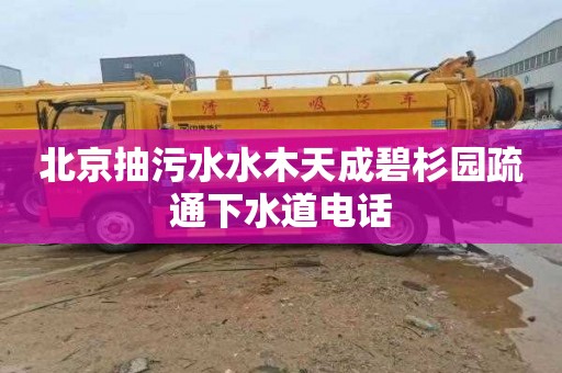 北京抽污水水木天成碧杉园疏通下水道电话
