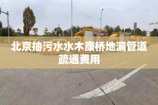北京抽污水水木康桥地漏管道疏通费用