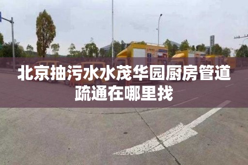 北京抽污水水茂华园厨房管道疏通在哪里找
