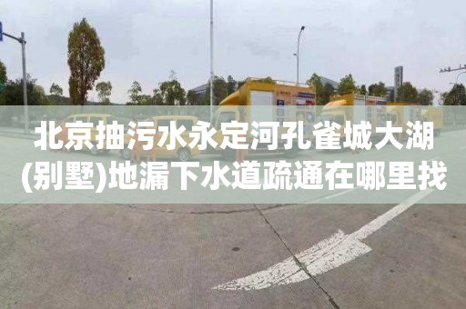 北京抽污水永定河孔雀城大湖(别墅)地漏下水道疏通在哪里找