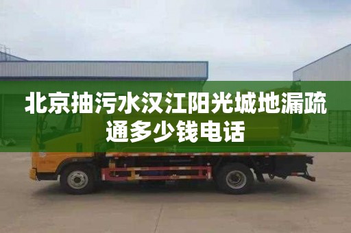 北京抽污水汉江阳光城地漏疏通多少钱电话