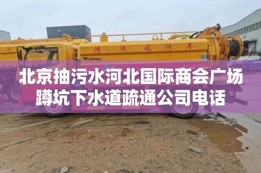 北京抽污水河北国际商会广场蹲坑下水道疏通公司电话