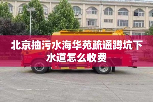 北京抽污水海华苑疏通蹲坑下水道怎么收费