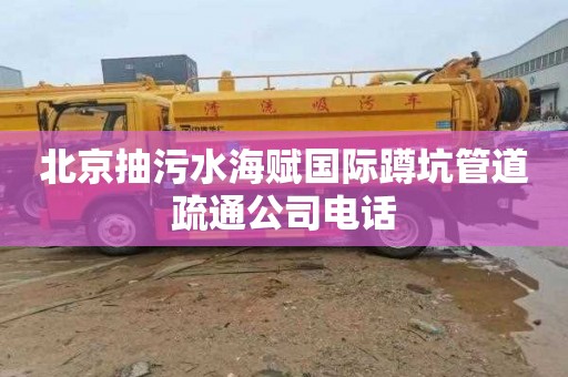 北京抽污水海赋国际蹲坑管道疏通公司电话