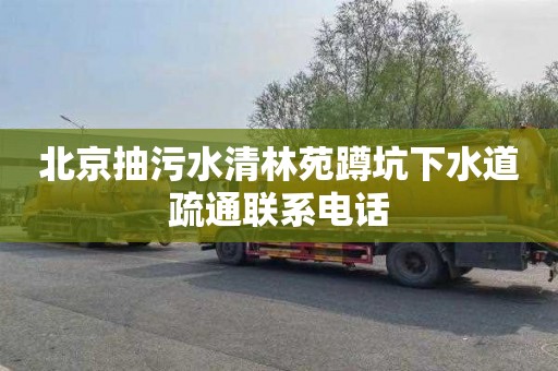 北京抽污水清林苑蹲坑下水道疏通联系电话