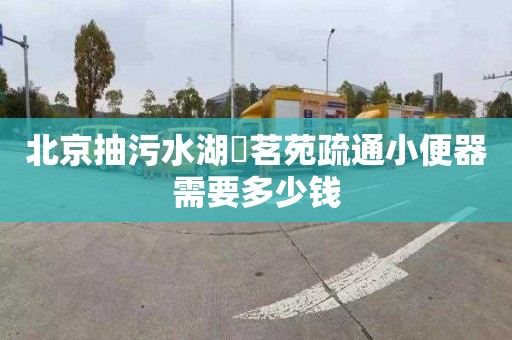 北京抽污水湖璟茗苑疏通小便器需要多少钱