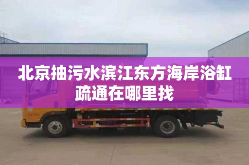 北京抽污水滨江东方海岸浴缸疏通在哪里找