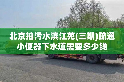 北京抽污水滨江苑(三期)疏通小便器下水道需要多少钱