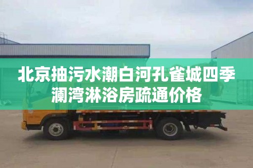 北京抽污水潮白河孔雀城四季澜湾淋浴房疏通价格