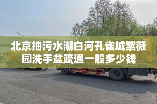 北京抽污水潮白河孔雀城紫薇园洗手盆疏通一般多少钱