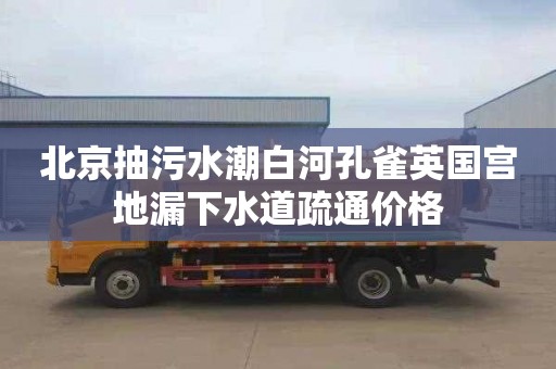 北京抽污水潮白河孔雀英国宫地漏下水道疏通价格