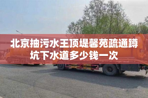 北京抽污水王顶堤馨苑疏通蹲坑下水道多少钱一次