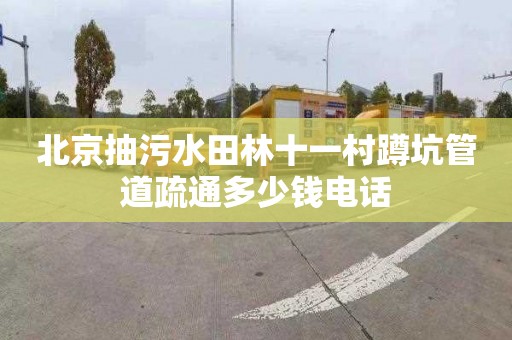 北京抽污水田林十一村蹲坑管道疏通多少钱电话