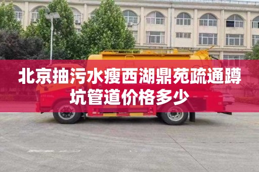 北京抽污水瘦西湖鼎苑疏通蹲坑管道价格多少