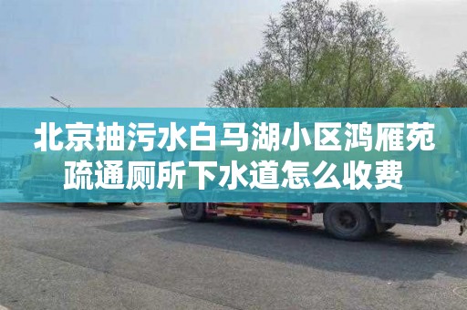 北京抽污水白马湖小区鸿雁苑疏通厕所下水道怎么收费