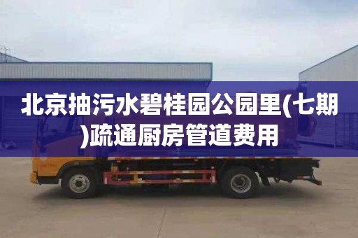 北京抽污水碧桂园公园里(七期)疏通厨房管道费用