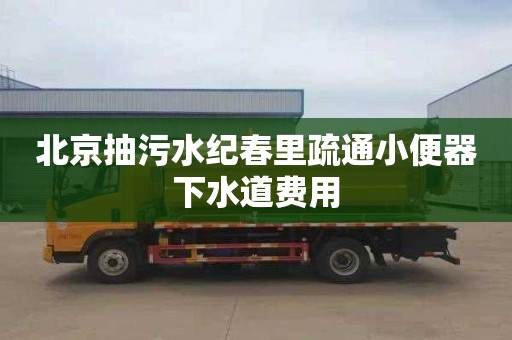 北京抽污水纪春里疏通小便器下水道费用