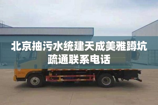 北京抽污水统建天成美雅蹲坑疏通联系电话