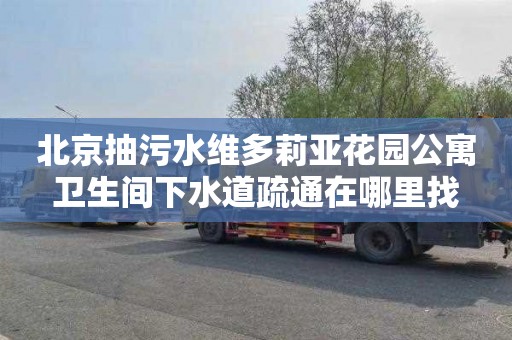 北京抽污水维多莉亚花园公寓卫生间下水道疏通在哪里找