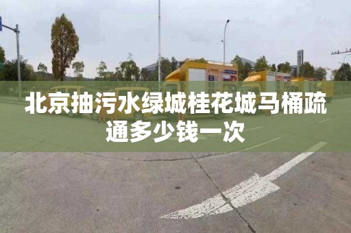 北京抽污水绿城桂花城马桶疏通多少钱一次
