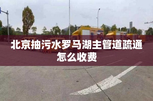 北京抽污水罗马湖主管道疏通怎么收费