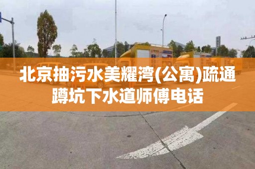 北京抽污水美耀湾(公寓)疏通蹲坑下水道师傅电话