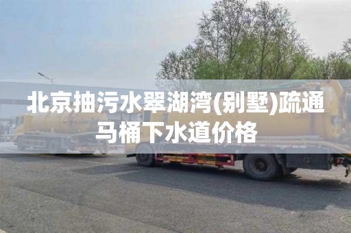 北京抽污水翠湖湾(别墅)疏通马桶下水道价格