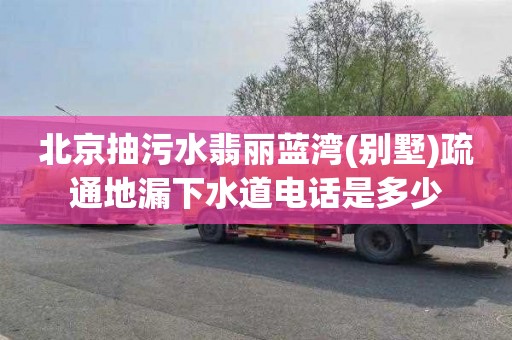 北京抽污水翡丽蓝湾(别墅)疏通地漏下水道电话是多少