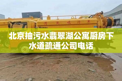 北京抽污水翡翠湖公寓厨房下水道疏通公司电话