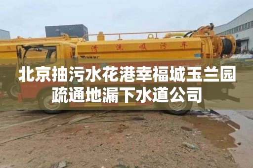 北京抽污水花港幸福城玉兰园疏通地漏下水道公司