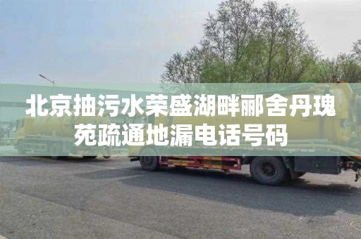 北京抽污水荣盛湖畔郦舍丹瑰苑疏通地漏电话号码